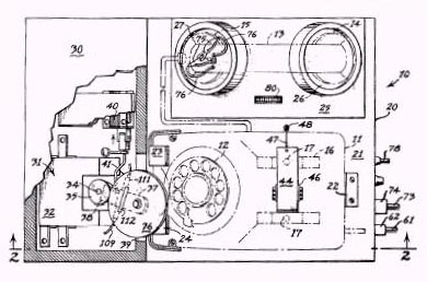 Schematic diagram of a telephone-actuating apparatus for an invalid.